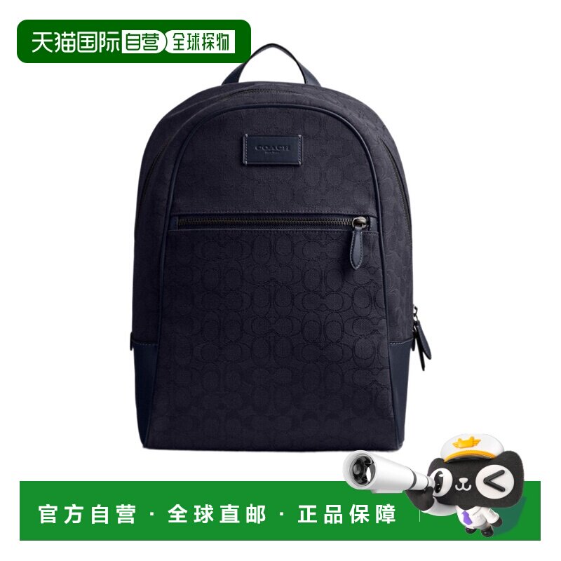 COACH 男士双肩包 CAK98DWP SS2025 黑色 Theo 蔻驰标背包手提包