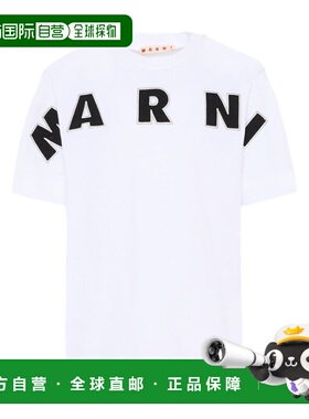 MARNI 男童T恤 M01265M00RF0M100 SS2026 白色 logoT恤短袖
