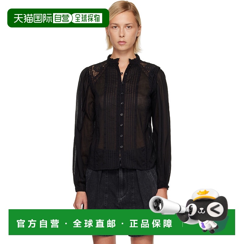 1h可退 潮奢 ISABEL MARANT 女士 黑色 Grecie 上装 HT0678FAC3J0