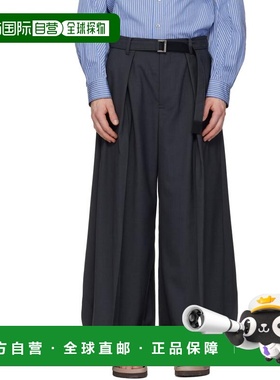 1h可退 潮奢 Sacai 男士 灰色 Suiting 长裤 2603966M