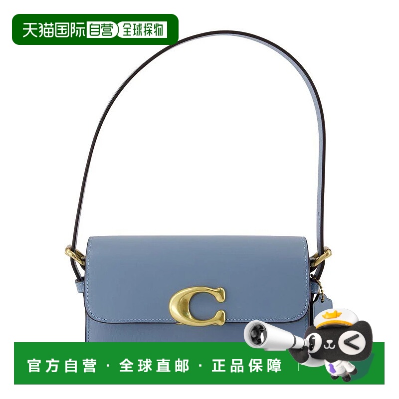 1h可退 COACH 女士单肩包 CAM18 AW2025 蓝色 Coach Refined Zoe