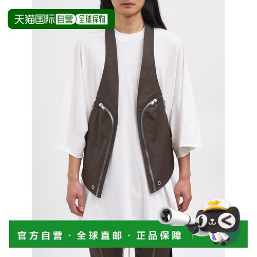 RICK OWENS 男士马甲 NRU01F2763TE78GREY SS2026
