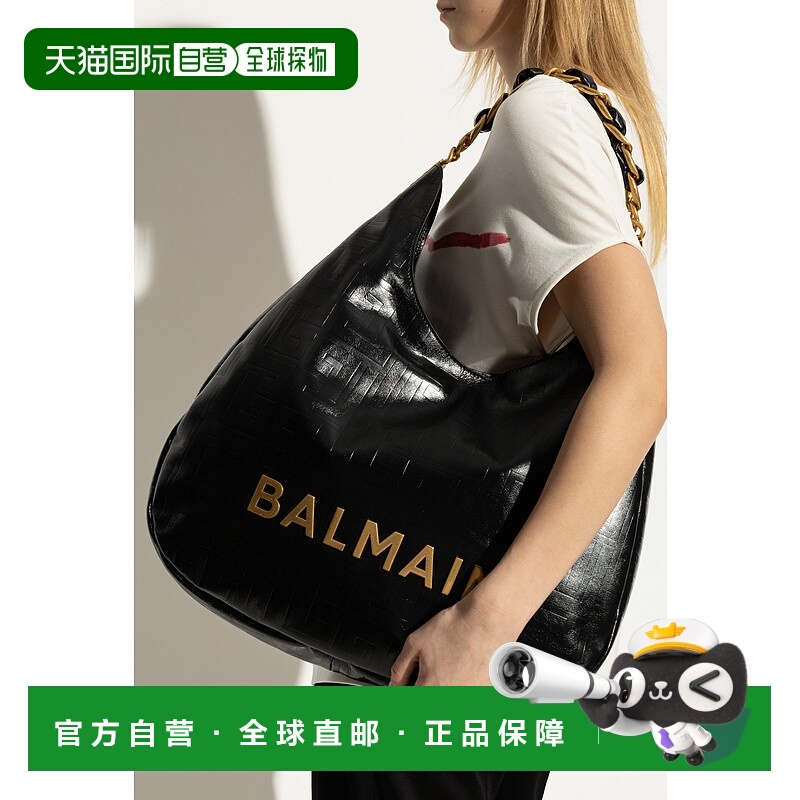 1小时内可退 BALMAIN 女士斜挎包 EN0BT929LETF0PA SS2025 黑色