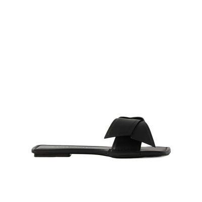1h可退 ACNE STUDIOS 女士凉鞋 AD0598BLACK SS2025 黑色拖鞋单鞋