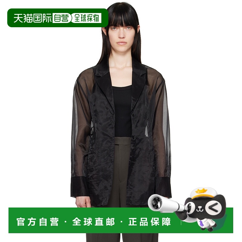 1h可退 潮奢 The Frankie Shop 女士 黑色 Lise Sheer 西装外套 B