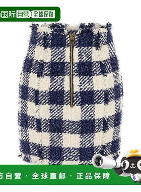 BALMAIN 女士半身裙 DF0LBA36CF59SJY AW2024 花色 HW BUTTONED T