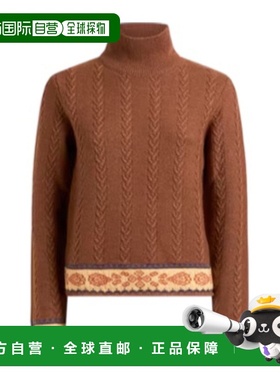 1h可退 ETRO 女士针织衫 WRKE0323AV713M0850 AW2025 棕色 高领毛