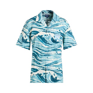 男士 KITSUNE MAISON green绿色 舒适时尚 花纹衬衫 潮奢