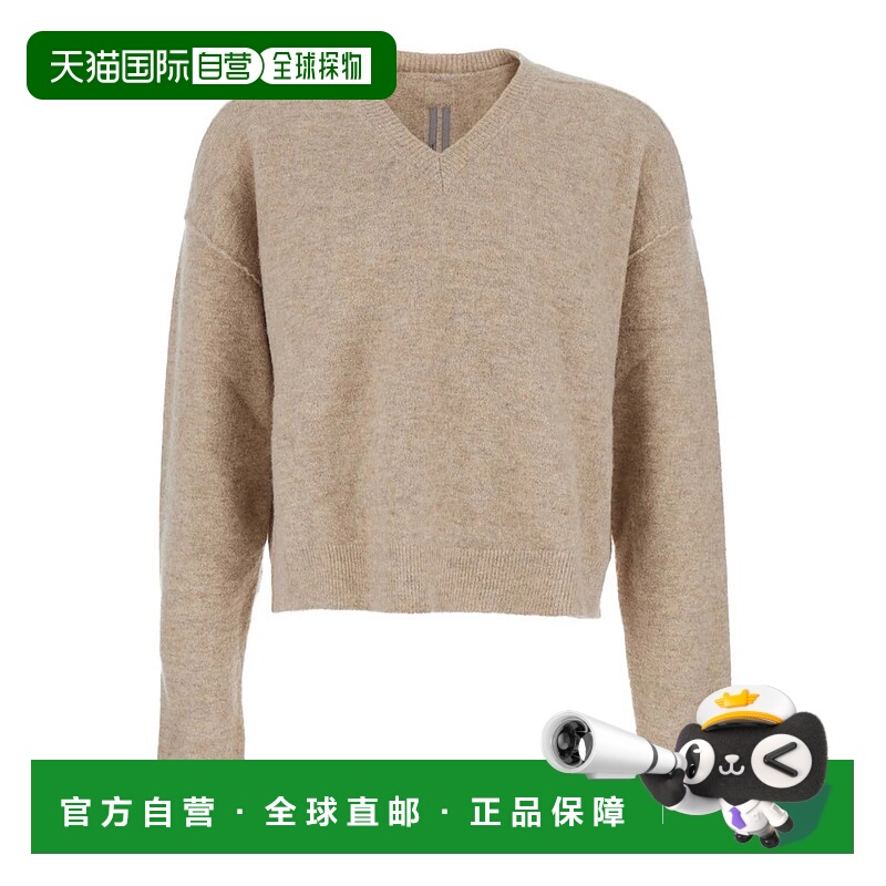 1h可退 RICK OWENS 男士T恤 RU02E1650KWP44 AW2025 灰色羊毛