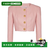 Leather BALMAIN jacke SS2026 粉红色 女士西服 GF1SD252LE044HR