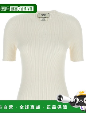 FENDI 女士针织毛衣 FZXD61AUI4F08QQ SS2025 白色 Fendi Devore