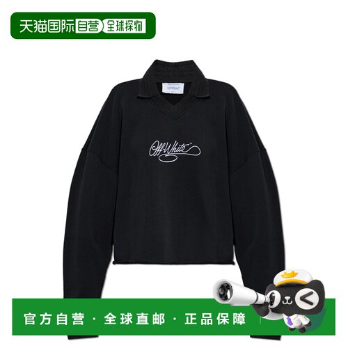 OFF-WHITE 女士卫衣 2FE00633T0W003 AW2026 黑色 'Oversize' V-n