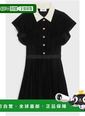 CELINE 女士半身裙 2R07J353F38NO 黑色 AW2023百褶裙