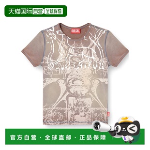 DIESEL 花色 女士T恤 AW2025 烫印花T恤 A195300DEBZ7FF 1h可退