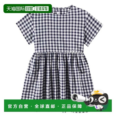 1h可退 潮奢 il gufo 女童 方格棉布棉质连衣裙童装