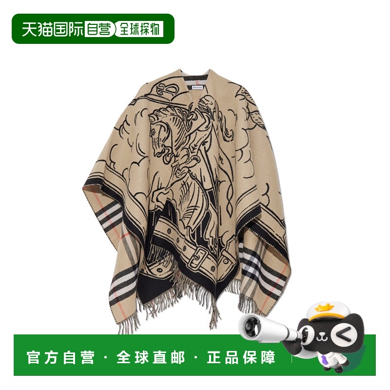 1h可退 BURBERRY 女士披肩 8109626A2021SAND AW2025 花色