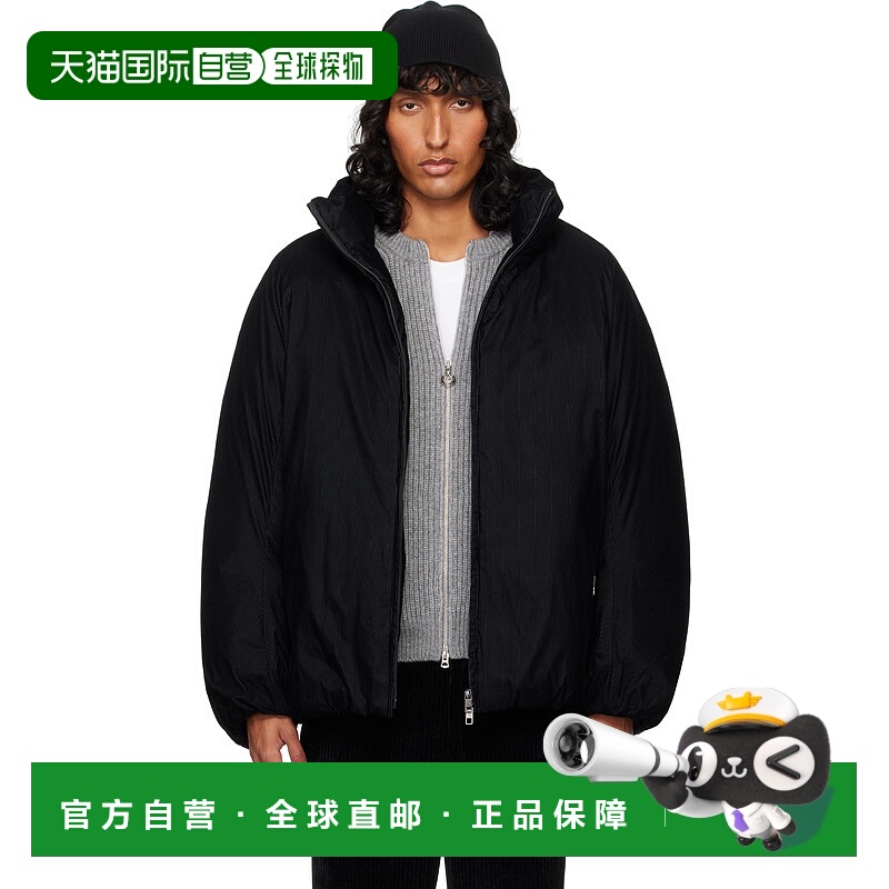 1h可退 潮奢 Wooyoungmi 吴阳米 男士 黑色填充夹克 W243DN03立领