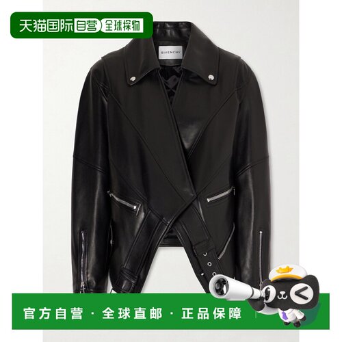 Givenchy 纪梵希 女士 不对称拼接皮革夹克 BW00UE604J
