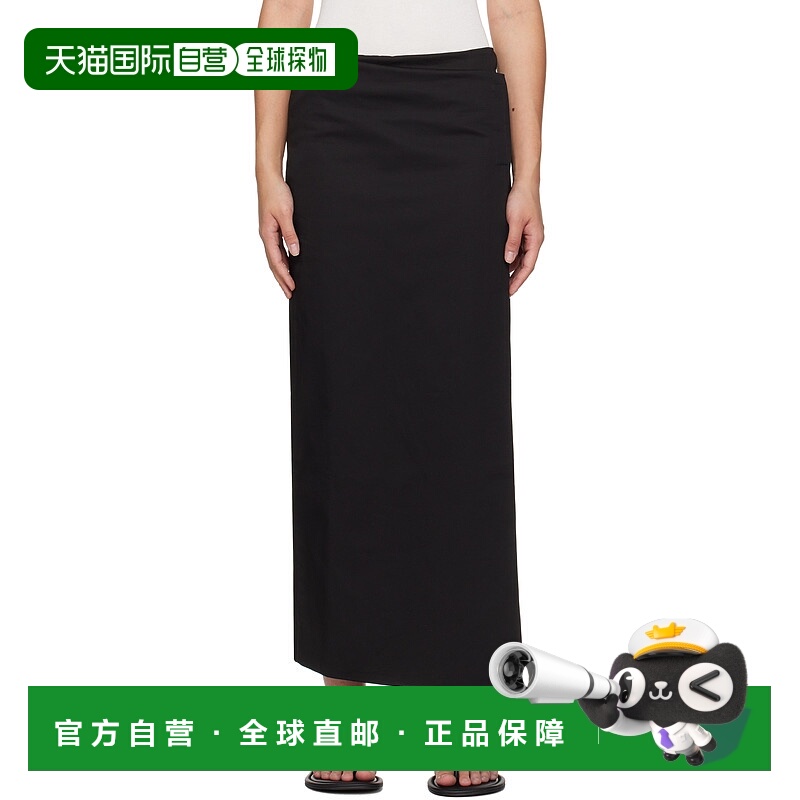 1h可退 潮奢 ST.AGNI 女士 黑色 Column Wrap 半身裙 R25804BLK
