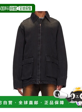 WE11DONE 男士夹克 WDDJ324334UBK AW2024 黑色 长袖牛仔夹克