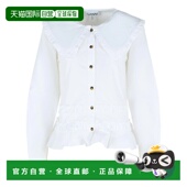女士T恤 White A1040096ZZ8 GANNI SS2026 白色 Cotton Shirt