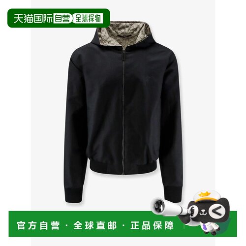 GUCCI 男士夹克 871671ZAUW71000 AW2026 黑色 双面拉链夹克外套