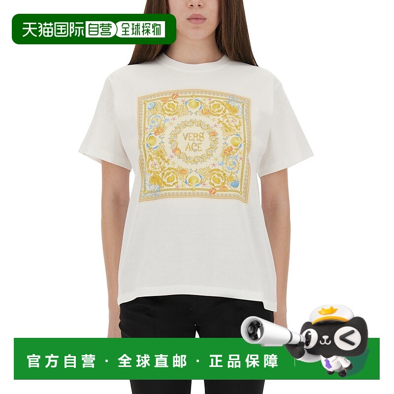 1h可退 VERSACE 女士T恤 10214531A157242W3A0 CO 白色 T-shirt w