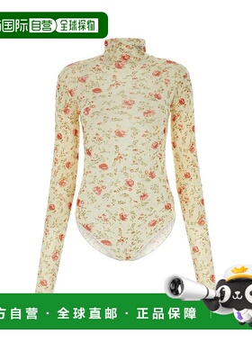 PRADA 女士T恤 32157SOOO14ZKF0011 AW2024 花色 Floral Mesh Bod
