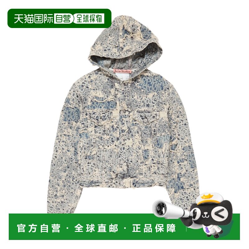 ACNE STUDIOS 男士夹克 C90202863 AW2025 灰色 连帽牛仔夹克图片