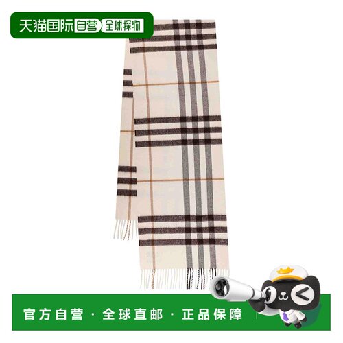 BURBERRY 女士围巾 8112634 AW2025 浅棕色 Cashmere Scarf博柏利