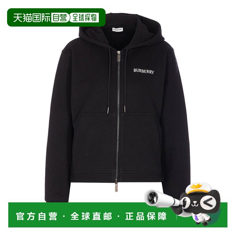 BURBERRY 女士卫衣 8118980 CO 黑色 Black Harper Zip Hoodie