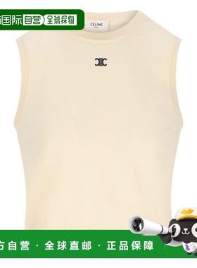 潮奢 Celine 思琳 女士 Triomphe 刺繡針織上衣 RX0I70100