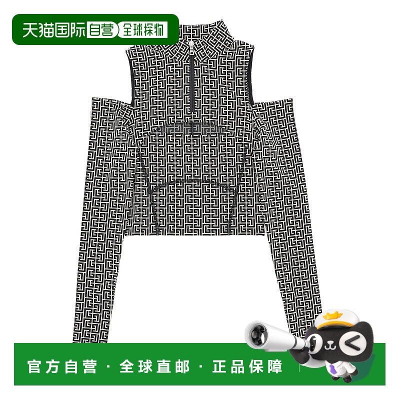 1h可退 BALMAIN 女士T恤 AF1AO285JD57GLJ SS2023 黑色 Top Balma