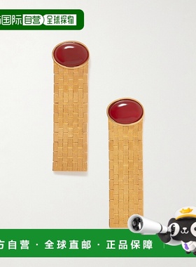 1h可退 潮奢 KHAITE 女士 Chronos 镀金玛瑙石耳环 10114006