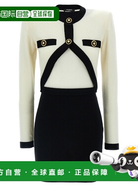 BALMAIN 女士连衣裙 EF1R9259KH91GAU SS2025 花色 'Filo Leone C