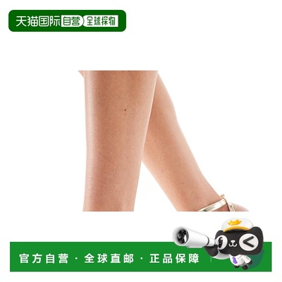 1h可退 潮奢 ASOS 女士 Naples barely there 设计防水台粗跟金色