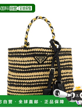 PRADA 女士手提包 1BA4652MHCF0889 AW2025 花色 Two-tone raffia