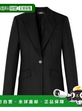 VERSACE 女士西服 10180181A162601B000 AW2025黑色西装外套