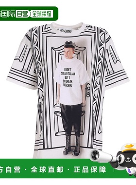 1h可退 MOSCHINO 女士T恤 071604403888 SS2021 白色 Printed T-s