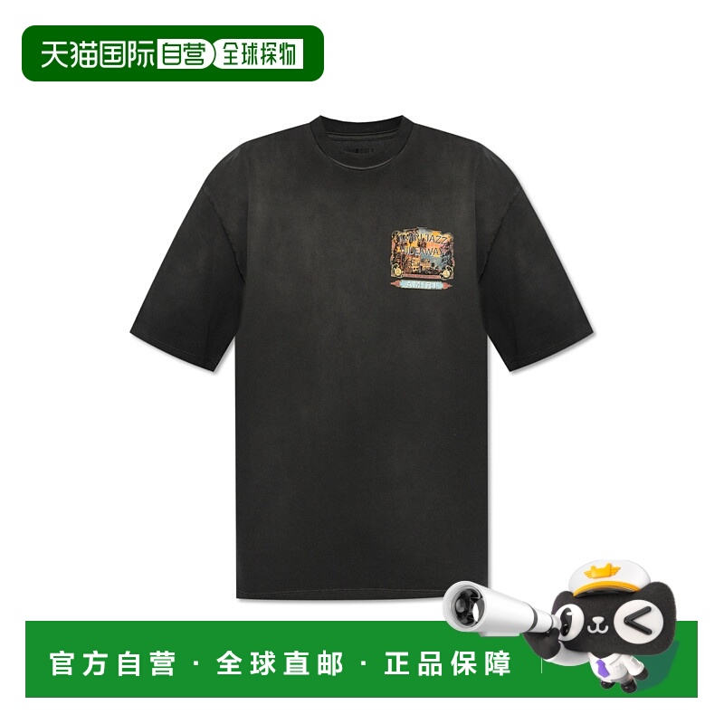 1h可退 AMIRI 男士T恤 AMJYTE11650001 SS2025 黑色 Printed T-sh