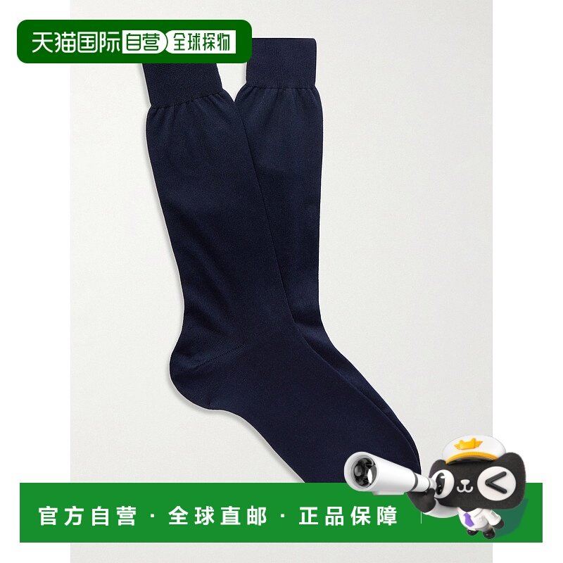 1h可退 潮奢 Mr P. 男士 有机棉袜子 MPA251015 blue蓝色 舒适时