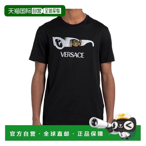 VERSACE 男士T恤 A86066A228806A1008 SS2021 黑色范思哲
