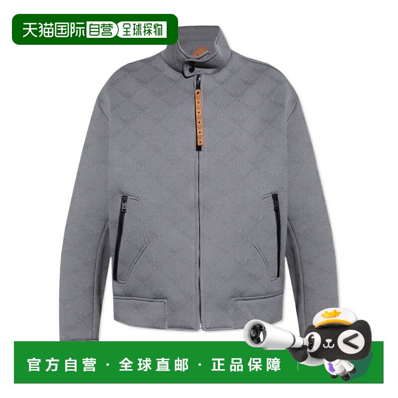 MCM 男士夹克 MHJFSMM07ED SS2025 灰色 字母夹克长袖
