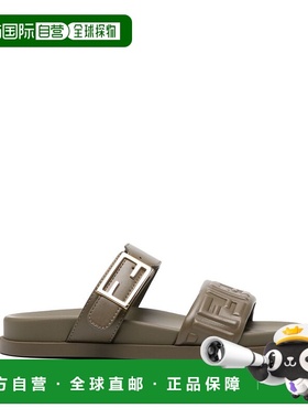 FENDI 女士拖鞋 8X8710ABOHF0WXL AW2025 绿色 Olive green nappa