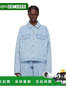 MUGLER 女士西服 24P6BL0083875LMS SS2024 蓝色 方领纽扣牛仔外