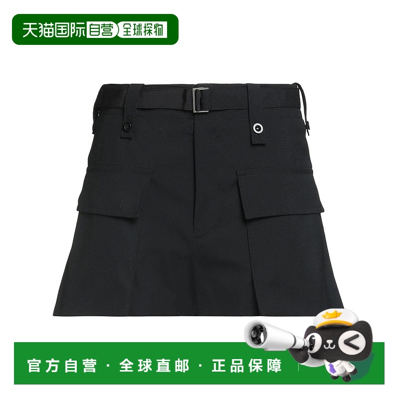 1h可退 潮奢 Sacai 女士 短裤 black黑色 舒适时尚