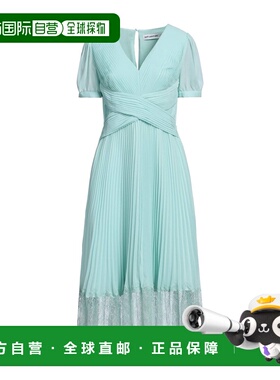 1h可退 潮奢 Self-Portrait 女士 褶裥连衣裙 green绿色 舒适时尚