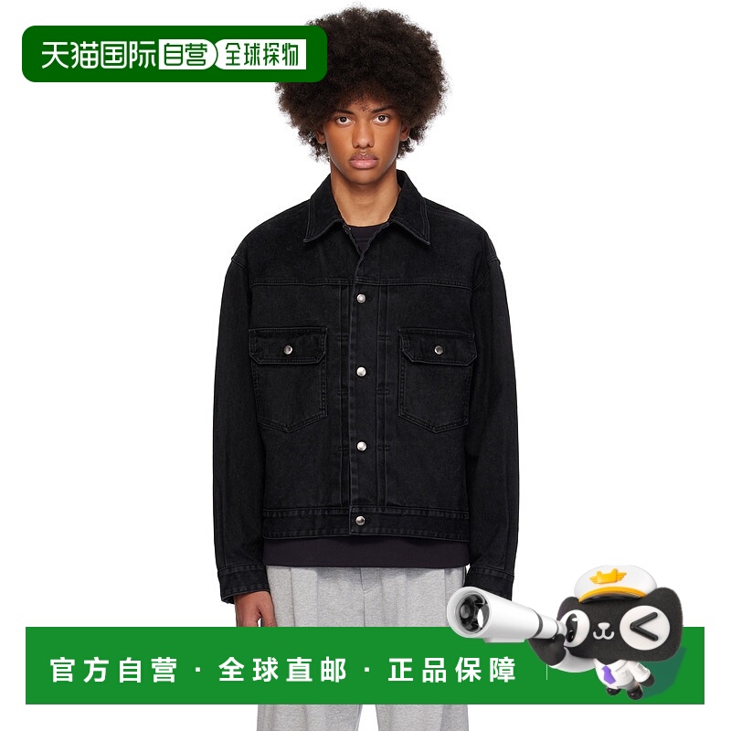 1h可退 潮奢 Wooyoungmi 吴阳米 男士 黑色 Regular 牛仔夹克 W24