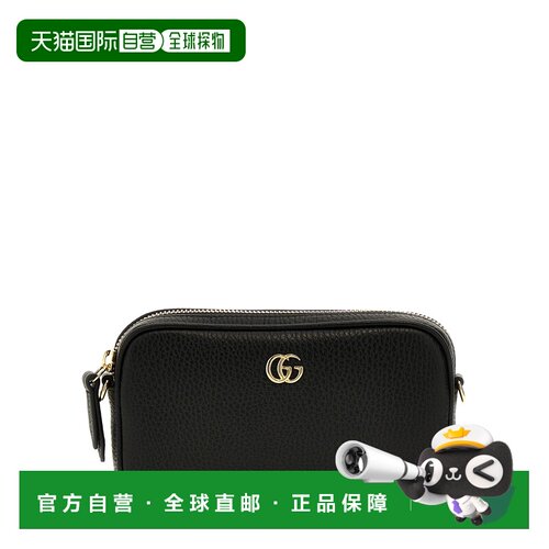 1h可退 GUCCI 女士单肩包 772759CAO0G1000 SS2025 黑色 GG MARMO