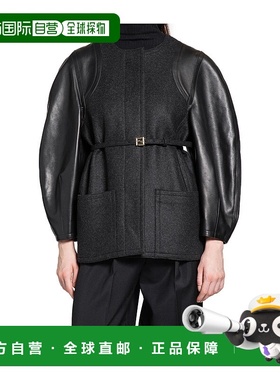 FENDI 女士外套 FJ7650AJ0KF0TAZ AW2025 灰色 GIACCHE IN PELLE